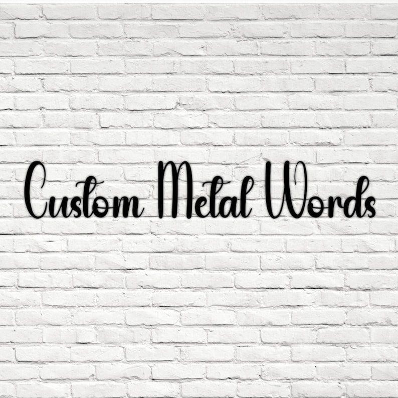 Custom Metal Words, Your Custom Text, Color Options, Nursery Sign, Metal Letters, Personalized Wall Art, Custom Gifts