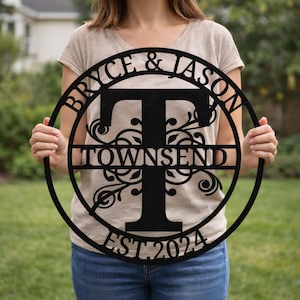 Personalized Family Name Metal Sign: Custom Outdoor Wall Art