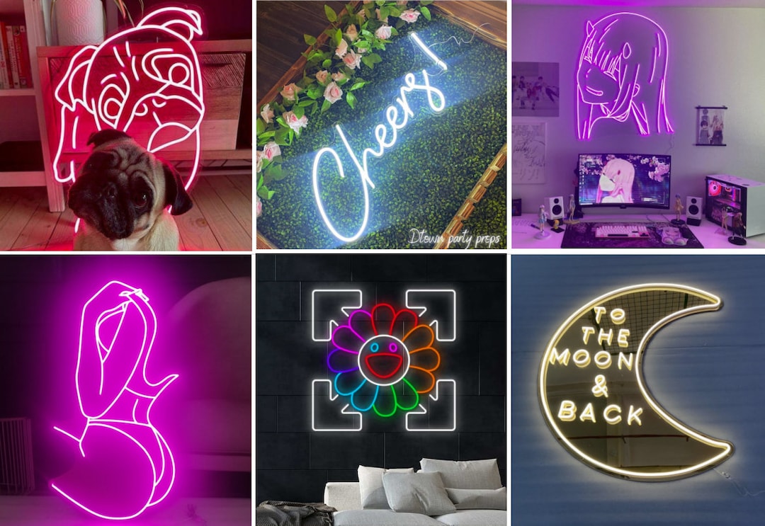 Neon Sign Art Custom Neon Sign, Neon Sign Wedding, Neon Sign Art, Party Wedding Neon ...