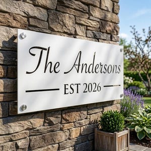 family name sign, custom metal sign, personalized sign, last name plaque, outdoor wall sign, housewarming gift, wedding gift, family plaque, metal name sign, address sign, farmhouse decor, standoff sign, custom home decor