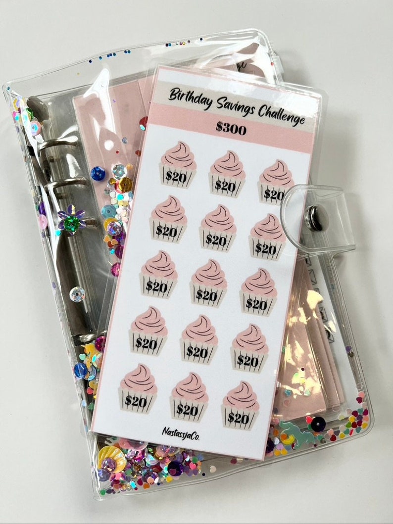 Laminated Birthday Savings Challenge Personal Size Etsy