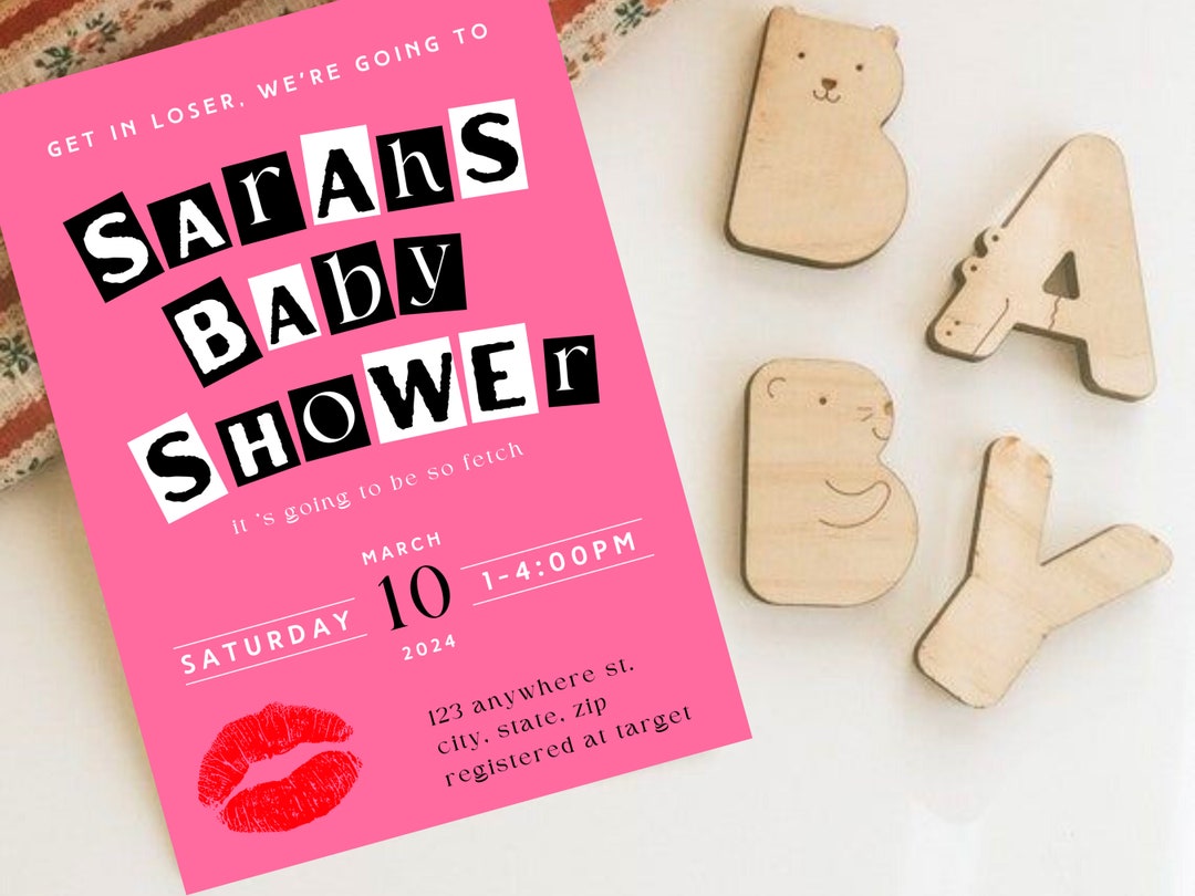 Baby Sprinkle Invitation Girl, Mean Girls Baby Shower Evite, Baby ...