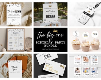 The Notorious One Birthday Template Bundle, Notorious One Birthday Invitation, First Birthday Invitation, First Bday Invite, First Bday Card