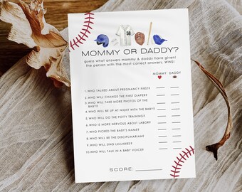 Baseball Baby Shower Games Printable Baseball Baby Shower - Etsy