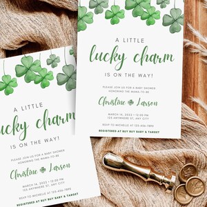 St Patricks Day Baby Boy Sprinkle, Baby Sprinkle Invite, Sprinkle Invitation, Lucky Charm St Patricks Baby Sprinkle, Boy Baby Sprinkle