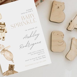Sprinkle Invitation, Baby Boy Sprinkle Invite, Boho Baby Sprinkle, Boy Baby Sprinkle, Bohemian Baby Sprinkle, Editable Baby Shower Evite