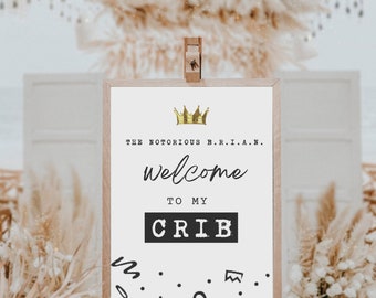 Notorious One Birthday Decor, The Big One Birthday Welcome Sign Template, 1st Bday Sign, First Birthday Decor, First Bday Welcome Sign