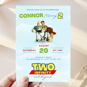 2nd Birthday Invitation Printable Boy, Two Infinity and Beyond ...