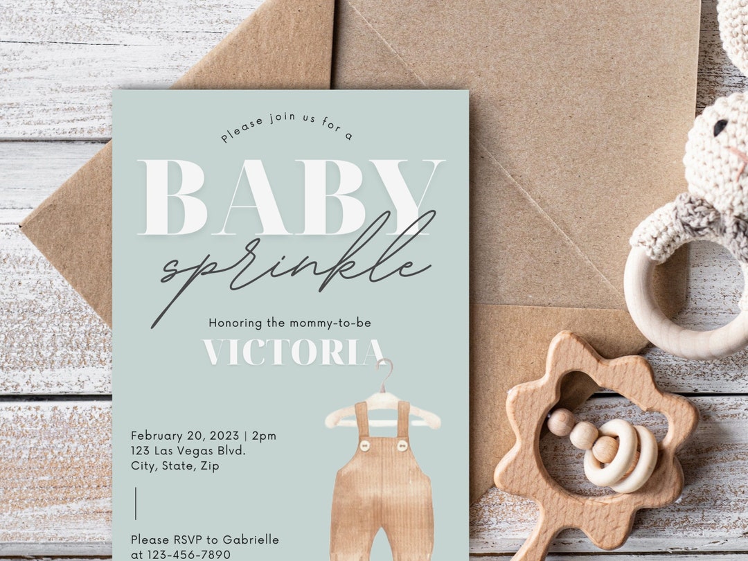 Minimal Baby Sprinkle, Baby Boy Sprinkle, Baby Sprinkle Invite