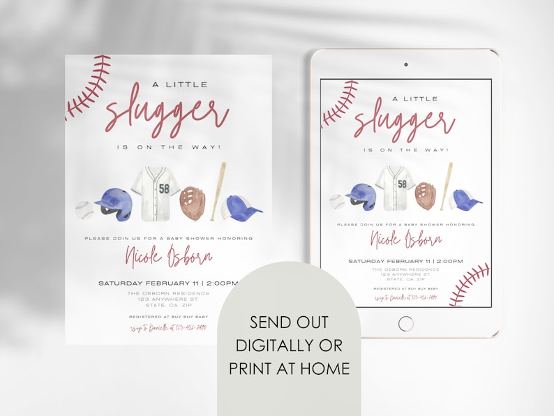 Baseball Baby Shower, Baseball Invitation, Baseball Baby Shower ...