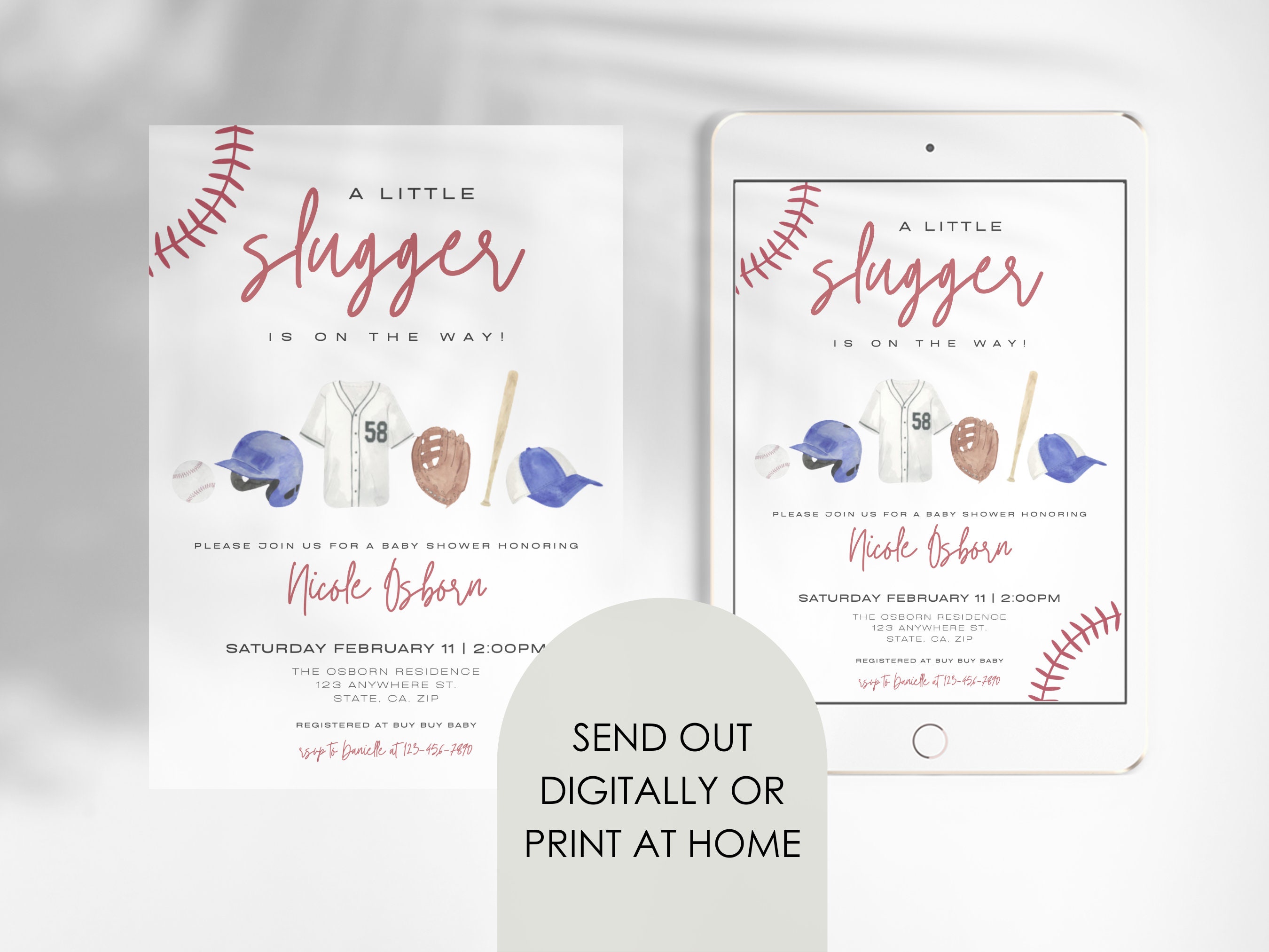 Baseball Baby Shower, Baseball Invitation, Baseball Baby Shower ...