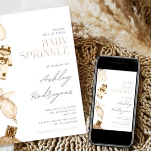Baby Boy Sprinkle Invitation, Baby Sprinkle Invite, Boho Baby Sprinkle, Boy Baby Sprinkle, Bohemian Baby Sprinkle, Sprinkle Invite Boy