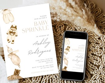 Baby Boy Sprinkle Invitation, Baby Sprinkle Invite, Boho Baby Sprinkle, Boy Baby Sprinkle, Bohemian Baby Sprinkle, Sprinkle Invite Boy