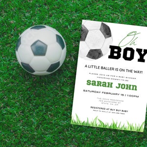 Editable Soccer Baby Boy Sprinkle, Baby Sprinkle Invite, Sprinkle Invitation, Soccer Baby Sprinkle, Boy Baby Sprinkle, Baby Shower Evite Boy
