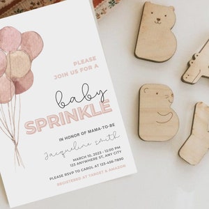 Baby Girl Sprinkle, Blush Pink Baby Sprinkle Invite, Sprinkle Invitation, Boho Pink Baby Sprinkle, Girl Baby Sprinkle, Sprinkle Invite Girl