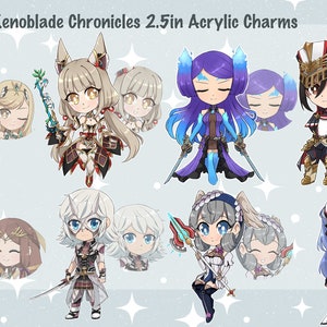 CLEARANCE - Xenoblade Chronicles 1 and 2 2.5&quot; Double Sided Acrylic Charms