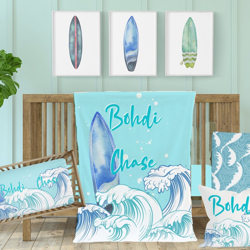 Surf Crib Sheets Etsy