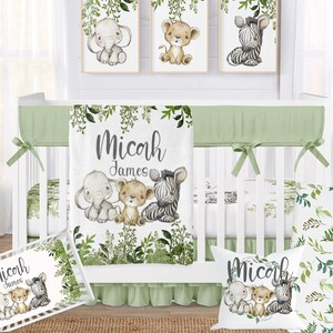 Jungle theme crib set clearance