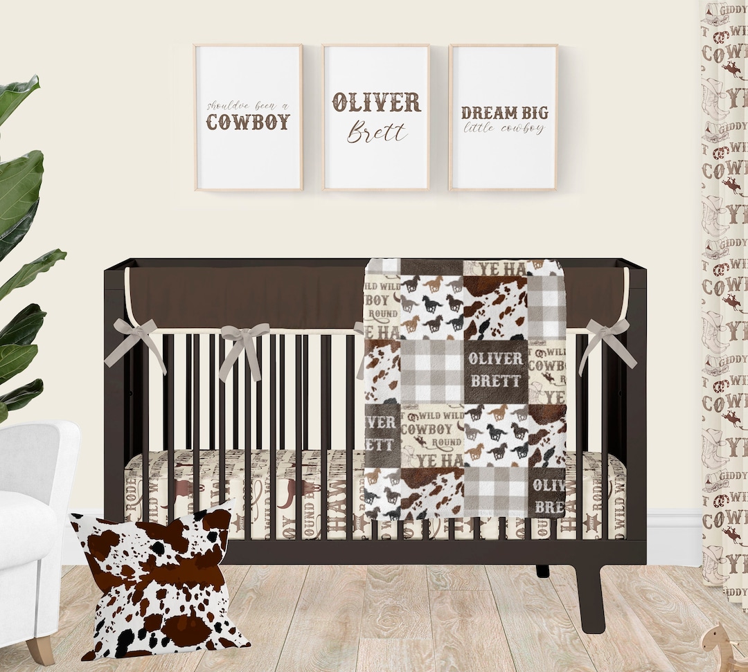 Baby Boy Crib Bedding Set, Western Baby Bedding, Cowboy Nursery