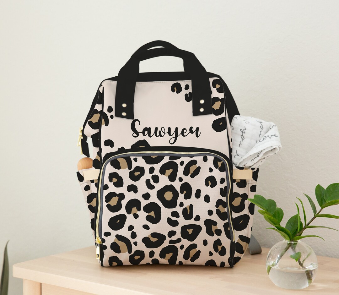 Diaper Bag Girl Leopard Diaper Bag Backpack Cheetah Print Etsy
