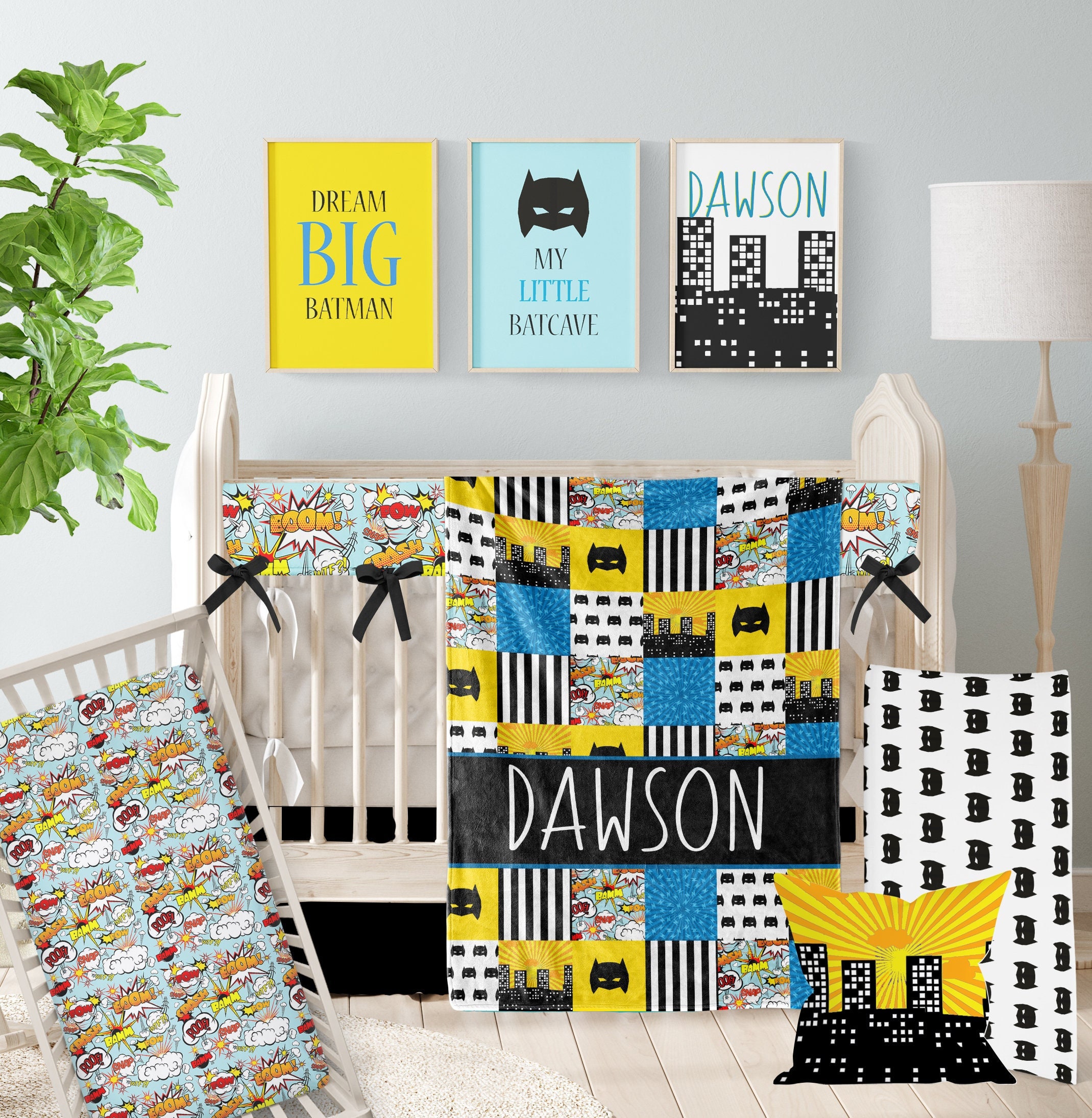 Batman Baby Crib Bedding Set atelieryuwa.ciao.jp