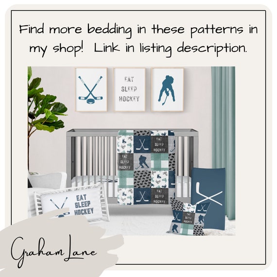 Personalized Baby Boy Crib Sheets Hockey Nursery Bedding