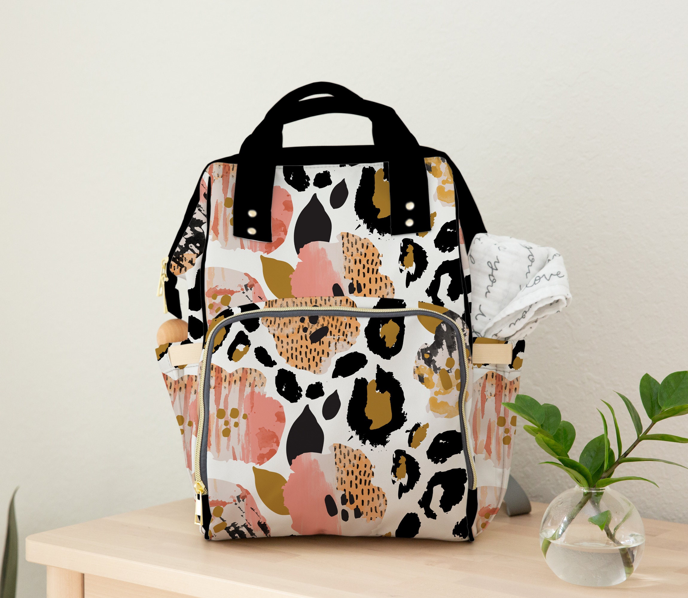 Cheetah print diaper backpack new arrivals