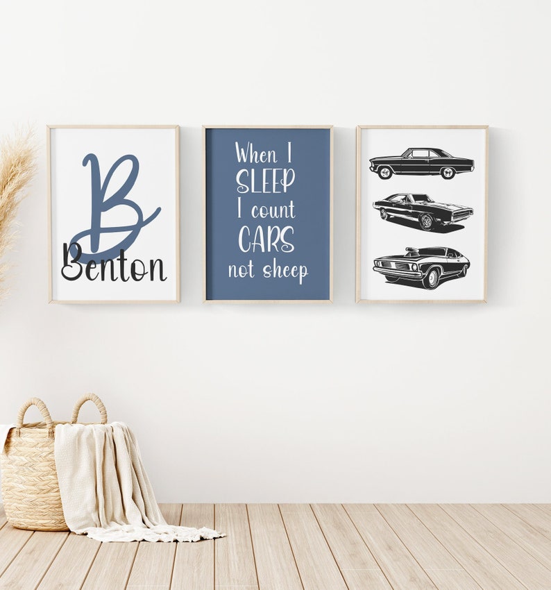 Muscle Car Nursery ART Prints Classic Muscle Car Nursery Wall Etsy