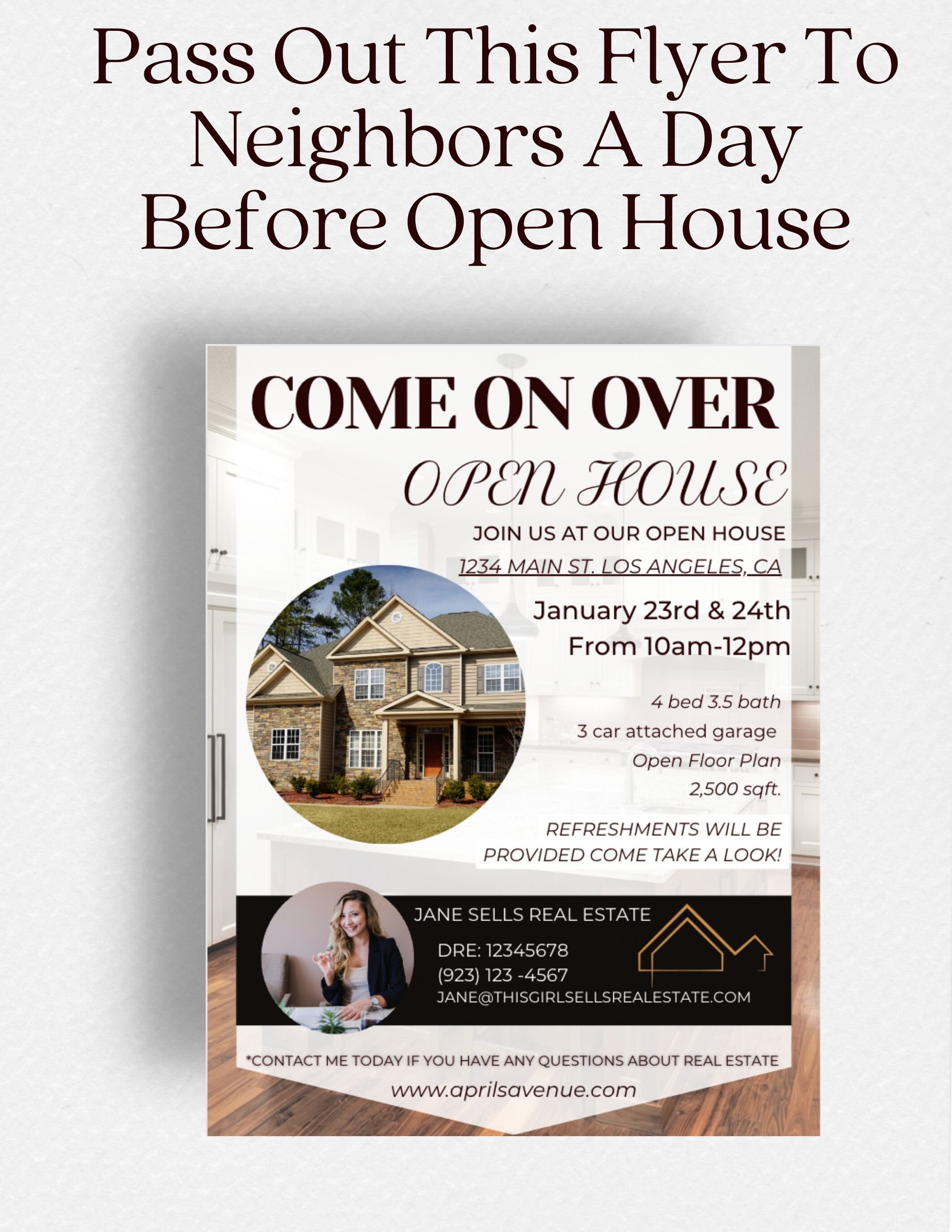Open House Door Knocking Flyer (Download Now) Etsy