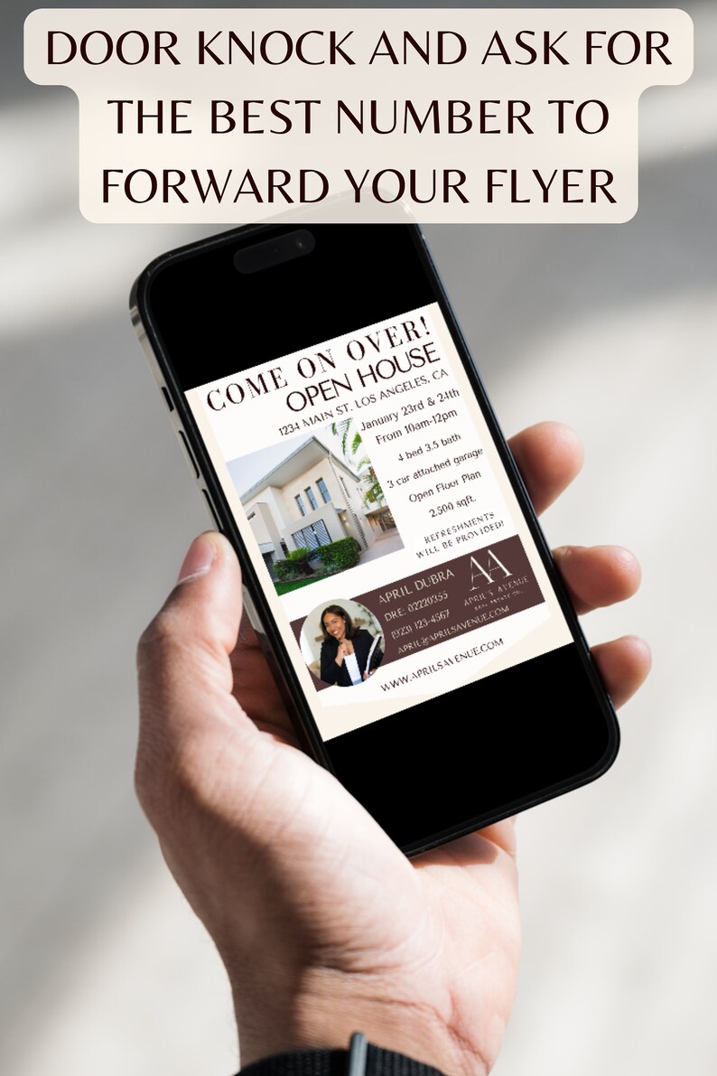 Modern Open House Doorknocking Flyer Etsy