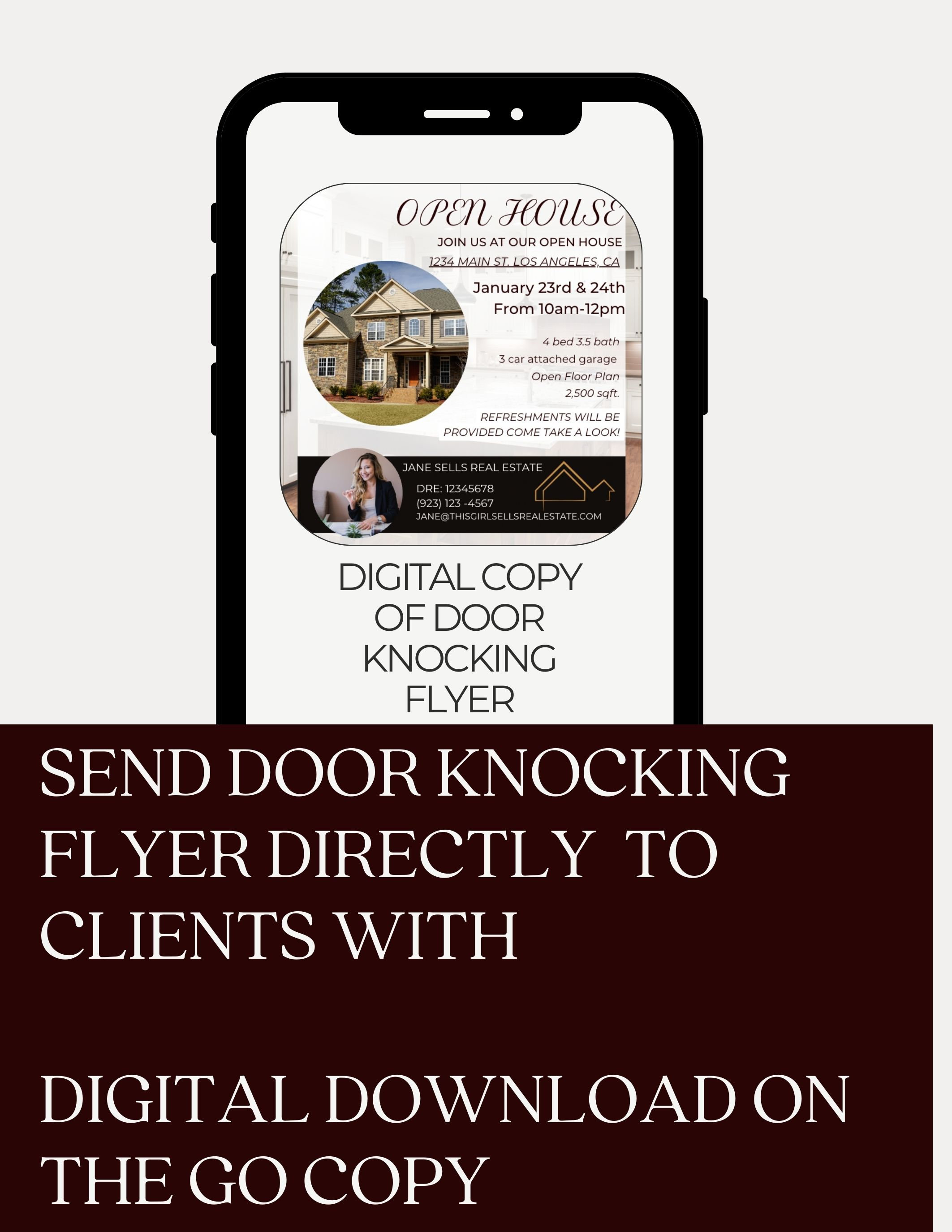 Open House Door Knocking Flyer (Download Now) Etsy