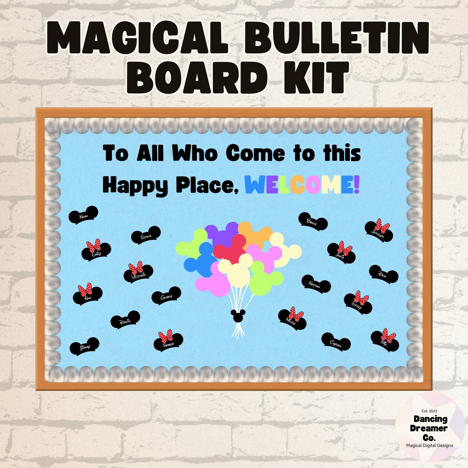 Magical Classroom Bulletin Board Kit | Mouse Ears Decor (digital ...
