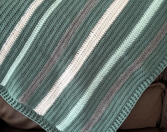 Stripped Baby Crochet Blanket Gender Neutral