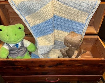 Baby Boy Stripped Crochet Blanket