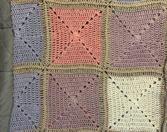 Cotton Baby Granny Square Blanket
