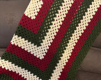 Crochet Christmas Couch Throw