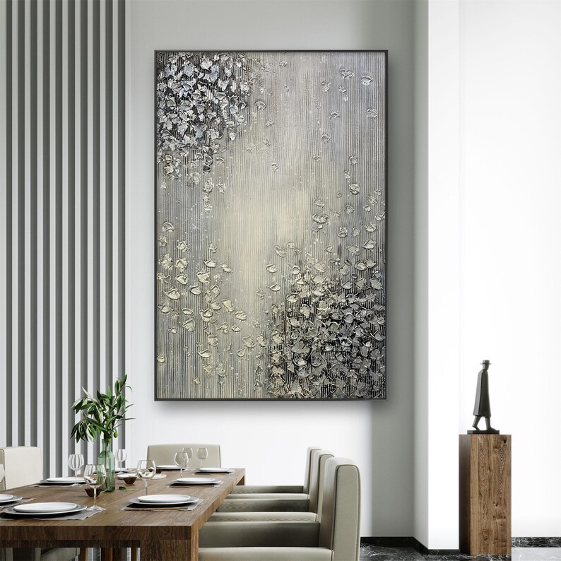 Abstract Gold Leaf Oil Painting on Canvas Original Modern Etsy