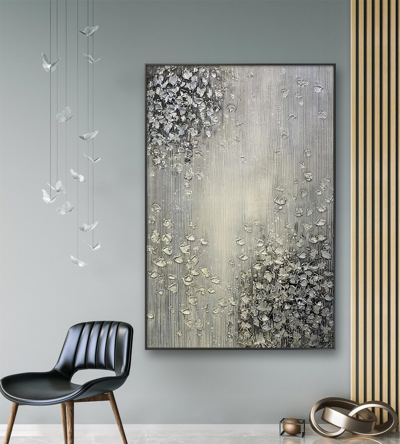 Abstract Gold Leaf Oil Painting on Canvas Original Modern Etsy