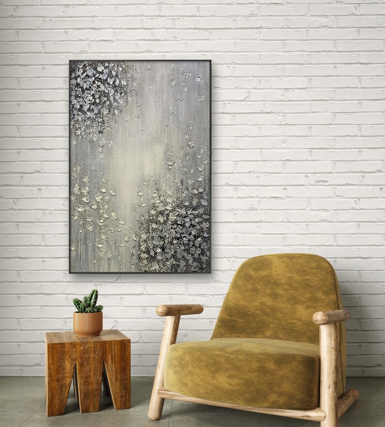 Abstract Gold Leaf Oil Painting on Canvas Original Modern Etsy