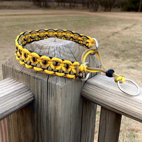 Paracord Wave Pattern Martingale Dog Collar