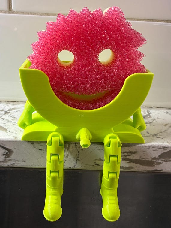 BONUS Free Gift STL/3MF Digital File for Scrub Daddy (Dicky Diddy) Sponge Holder For Sink/Countertop BONUS Free Scrub Mommy