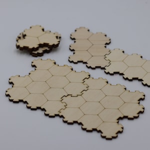 Hexagon Dungeon Tiles 32 Pieces: Double Sided 1 inch TTRPG Board for DnD