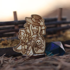 Blood Hunter Human miniature: TTRPG and DND Standee, game master and player gift