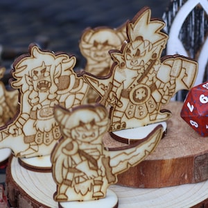 Orc miniature (Set of 6) | Dungeons and Dragons | DnD | Pathfinder | TTRPG | 2D | mini | affordable | dungeons master monsters | game master