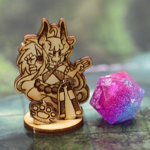 Tiefling Monk miniature | Dungeons and Dragons | Pathfinder | TTRPG | 2D | laser cut | figure | tabletop RPG |