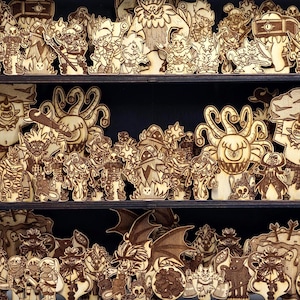 Monster Miniatures Bundle (Set of 90): TTRPG DnD and Pathfinder2e enemy standees, DM gift