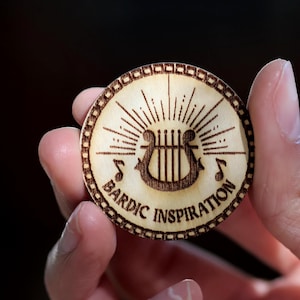 Bardic Inspiration Tokens ( Set of 6 ) | Double sided | Dungeon Master Tokens | DnD | Dungeons and Dragons |  TTRPG Inspiration Tokens |