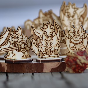 Miniatura de Kobold (juego de 6): miniaturas planas 2D para DnD y Pathfinder