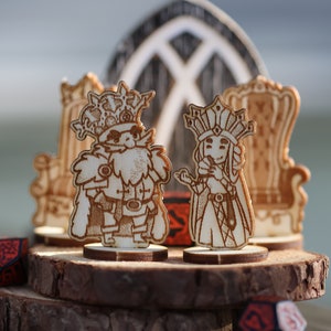 King and Queen NPC: Royal TTRPG DnD and Pathfinder game master standees