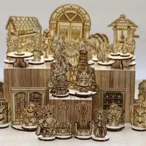 NPC Starter Set (51 Pieces):  TTRPG DnD gamemaster Townsfolk, Tavern, villager standees